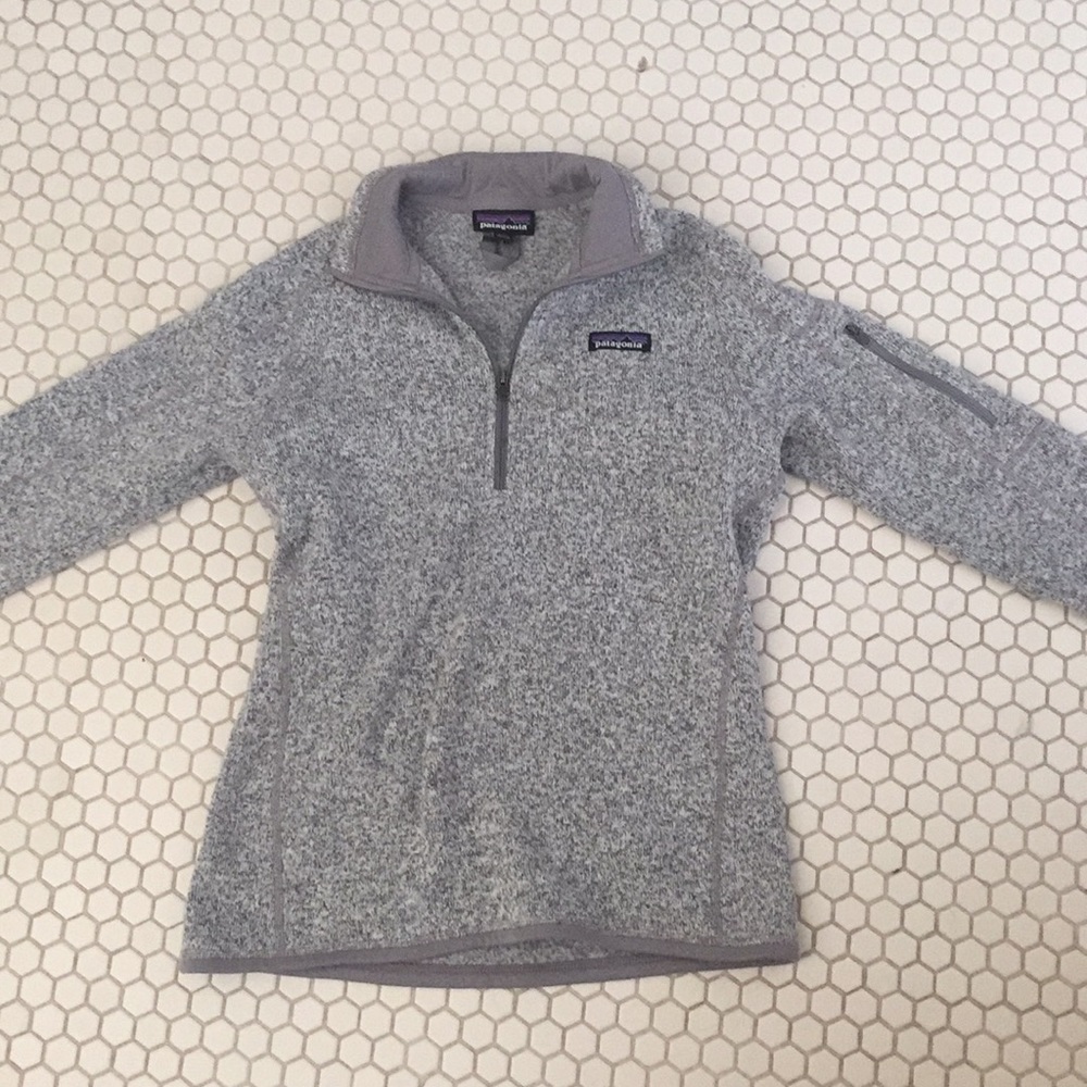 patagonia gray fleece pullover
